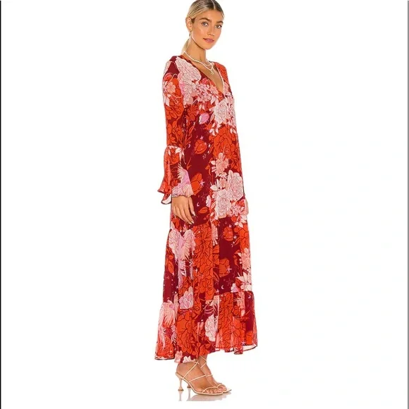 chinese dress ladies Place du Soleil Maxi Floral Dress  revolve store